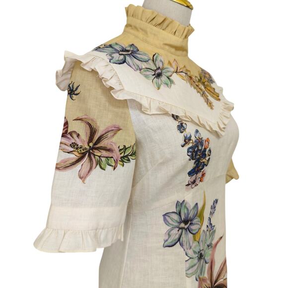 ALEMAIS OLEANDER MIDI DRESS US 4 AU 8 - Picture 6 of 8